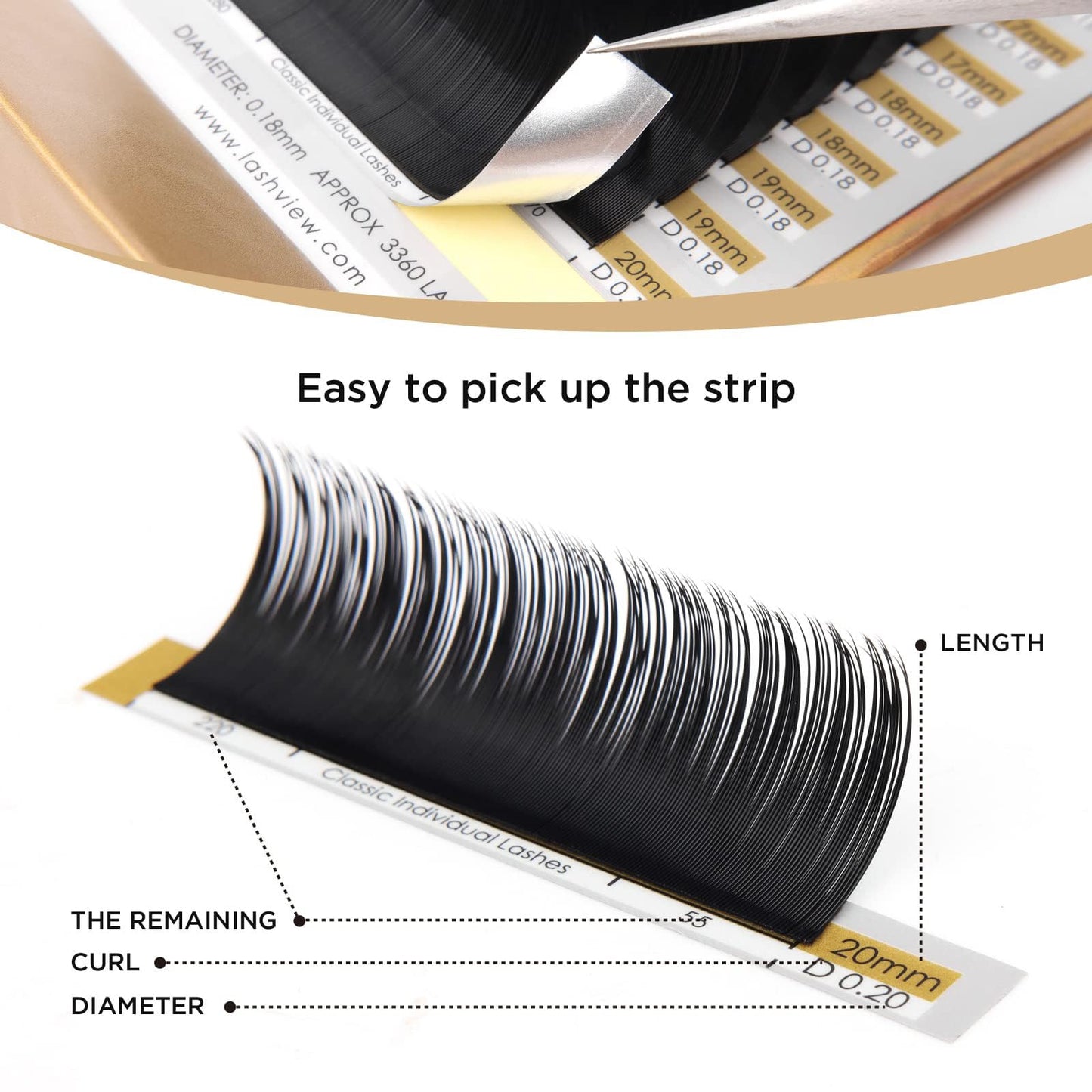 LASHVIEW Individual Eyelash Extensions, Premium Mink Lashes, 0.15 Thickness C Curl 11mm, Soft Application-Friendly, Natural Semi Permanent Eyelashes Beauty & Personal Care LASHVIEW