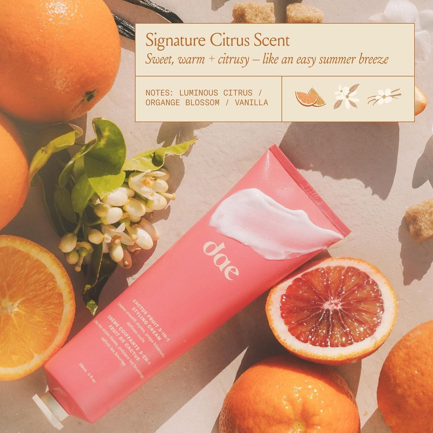 DAE Cactus Fruit 3-In-1 Styling Cream - Smooth Styles, Prep Shiny Blowouts, Defines Curls (5 oz.) Beauty & Personal Care DAE