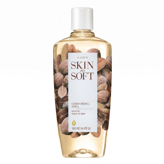 AVON Skin So Soft Comforting Shea Bath Oil, 16.9 fl oz - with Shea Butter, Vitamins A & E - Vanilla, Sandalwood & Musk Scent Beauty and Personal Care AVON