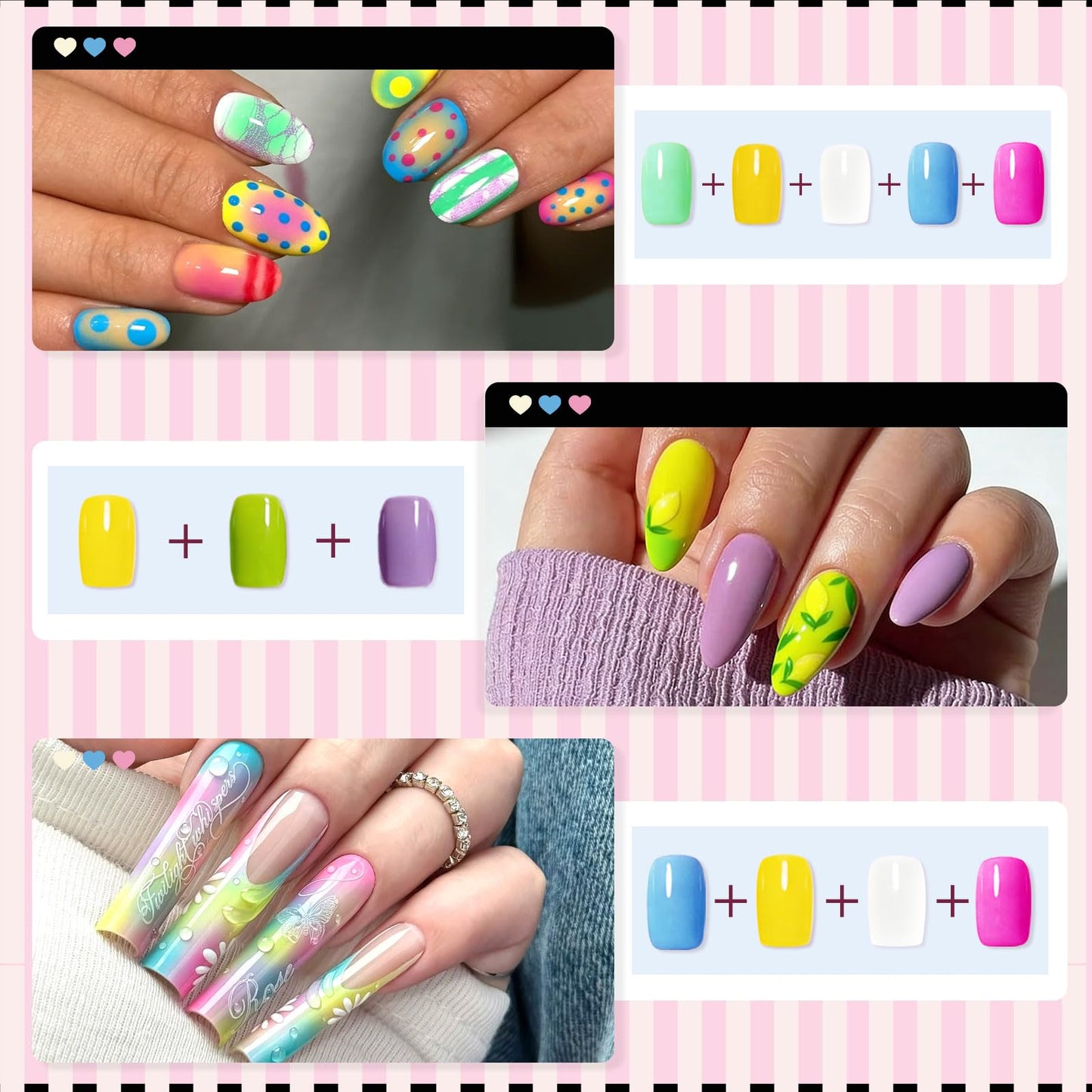 GELLAKTIK 12 Colors Pat Pat Gel for Nail Art (Pink) Beauty and Personal Care GELLAKTIK