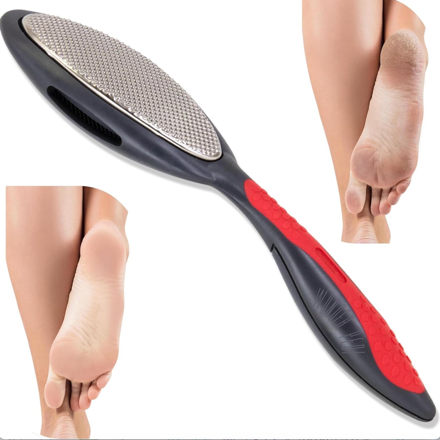 Made in Germany Double Sided Metal Foot File - Stainless Steel Feet Callus Remover - Feet Scrubber Dead Skin - Heel Scraper Cracked Heels Repair Beauty & Personal Care WONDER PEDI