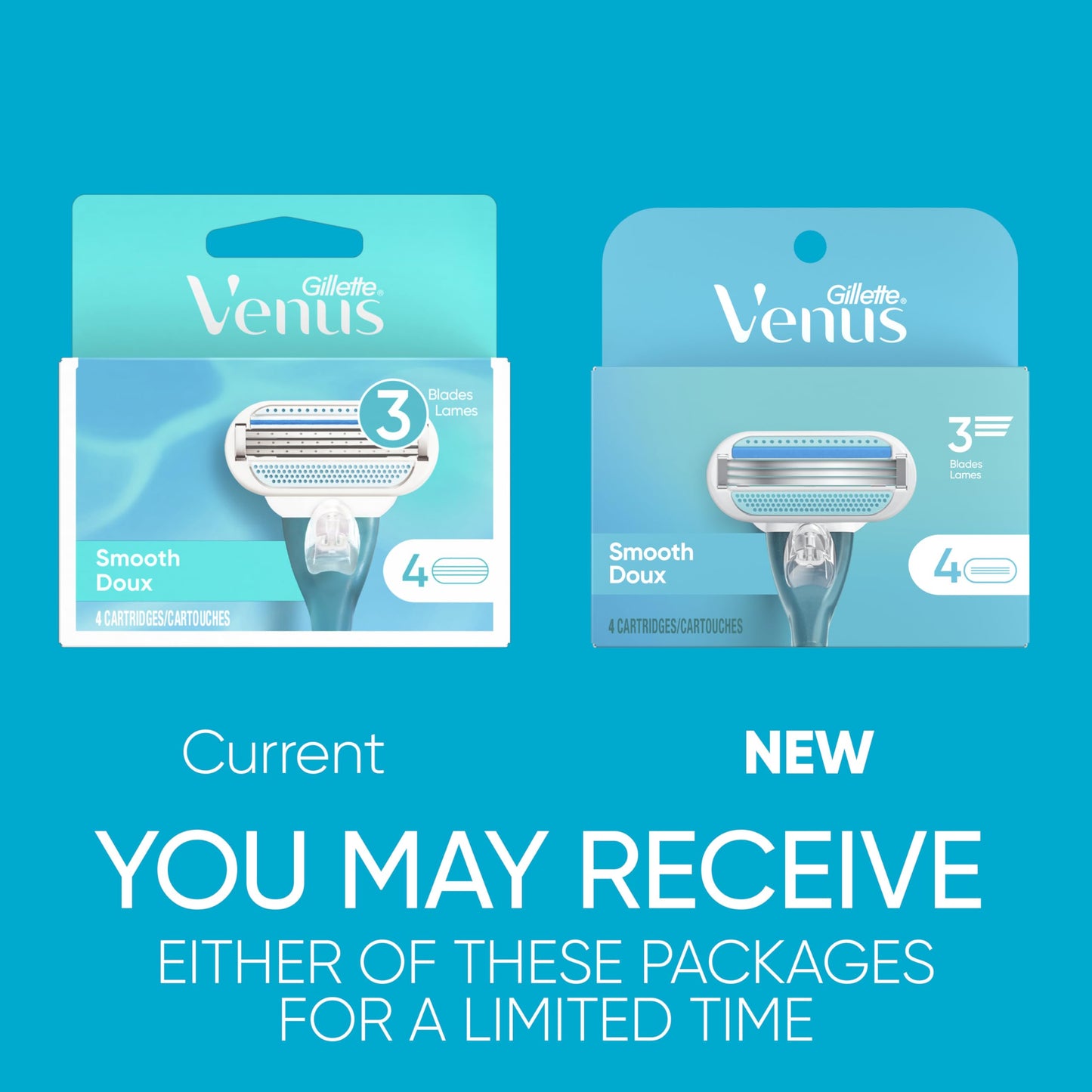 Gillette Venus Original + Gillette Venus Swirl Women's Razor Blades - 4 Refills Beauty and Personal Care Gillette Venus