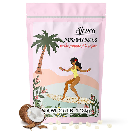 Ajoura 2.5 lb Wax Beads for Hair Removal - Premium Hard Wax for Coarse Hair, Ideal for Brazilian Bikini, Legs, Face, Underarms, Arms, Chest, Back Beauty and Personal Care Ajoura