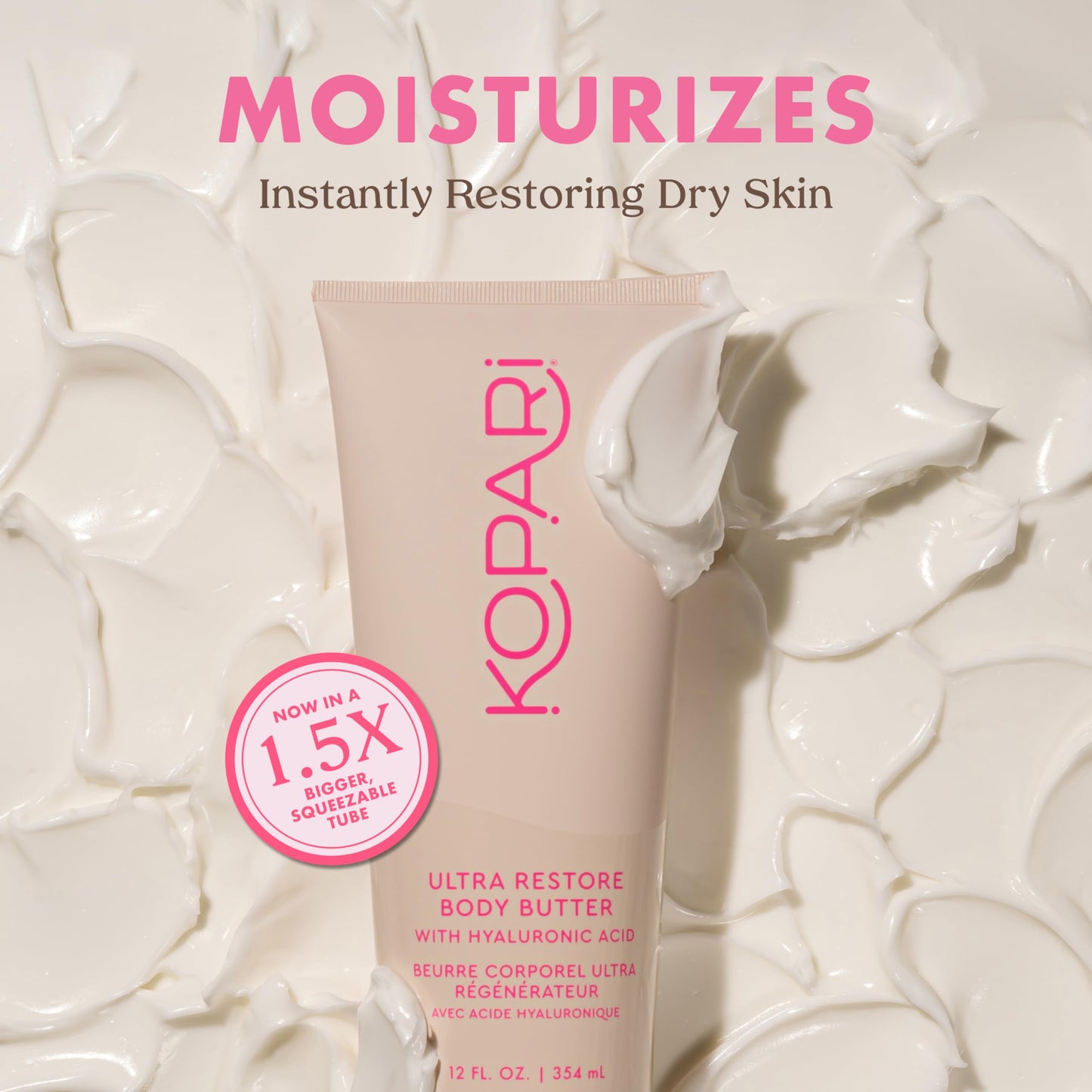 Kopari Jumbo Ultra Restore Body Butter, Whipped Lightweight Formula, Hyaluronic Acid & Mango Seed Butter, Deep & Long-Lasting Moisture, Coconut 12 oz Beauty & Personal Care Kopari