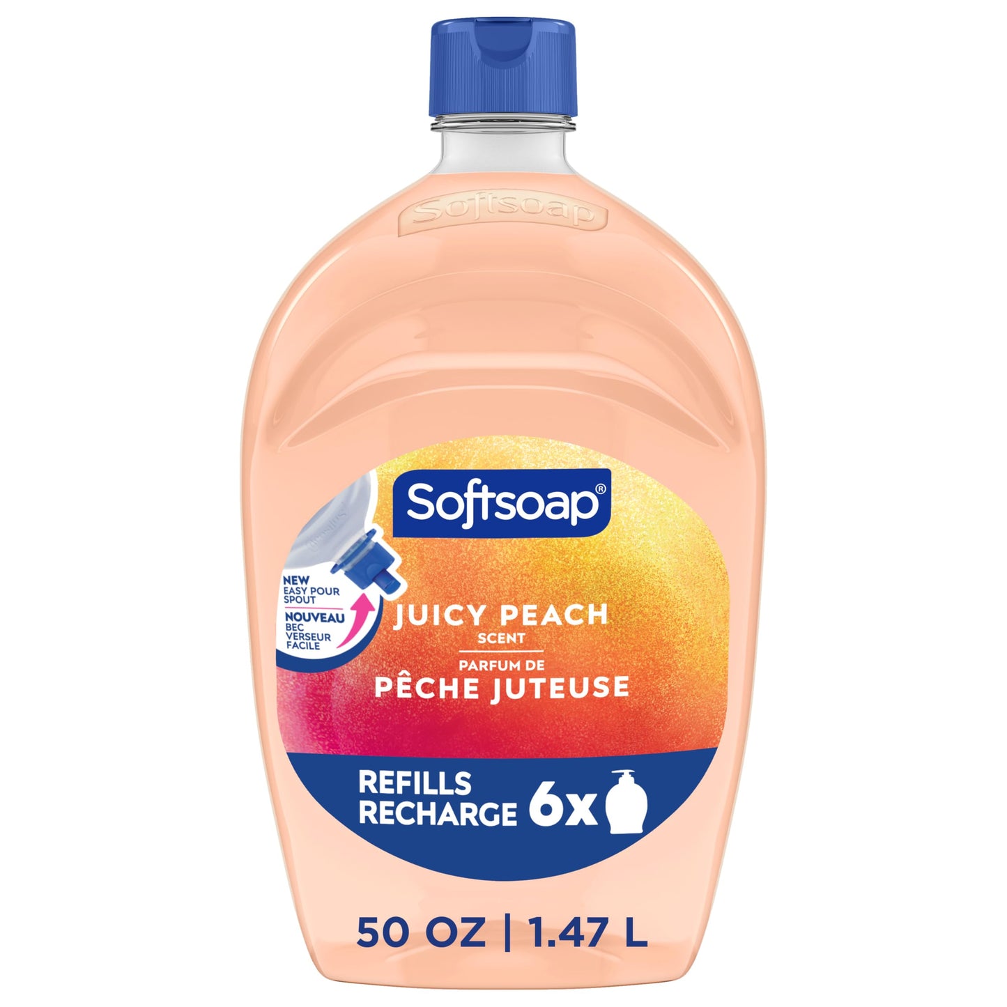 Softsoap Juicy Peach Liquid Hand Soap, Kitchen and Bathroom Hand Soap, Rich Fruity Scent, 50 fl oz Refill Bottle Beauty & Personal Care Softsoap