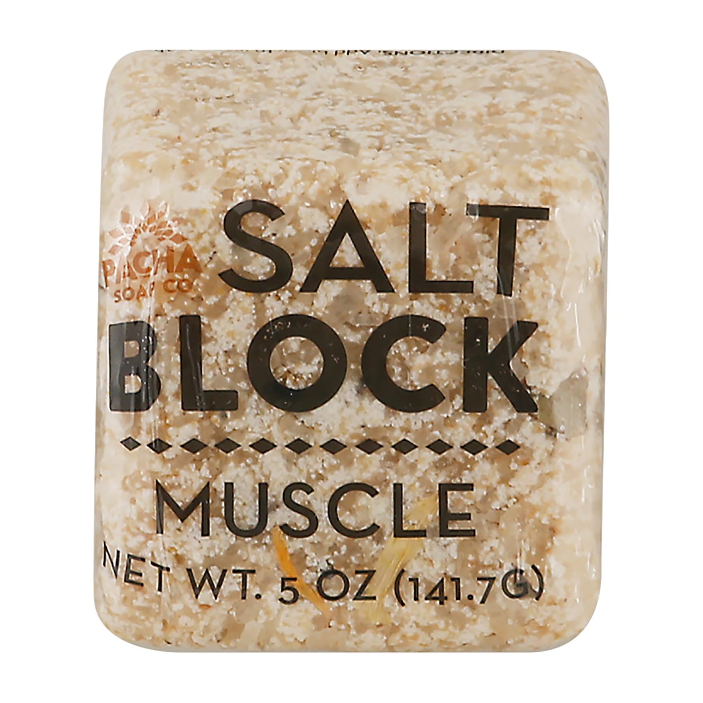 Pacha Soap Muscle Salt Block 5oz, 5 OZ Beauty and Personal Care Pacha Soap Co