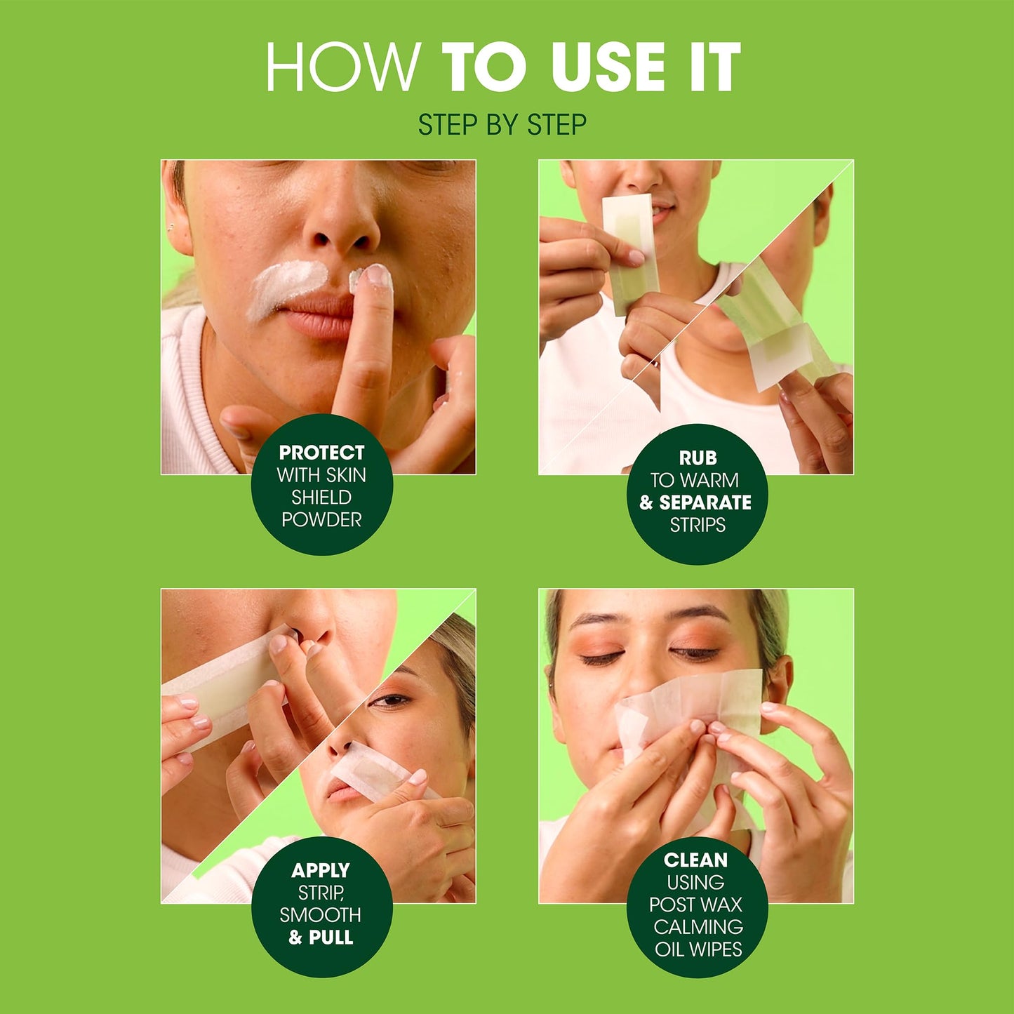 Nad's Facial Wax Strips, Fragrance free, 48 Count (Pack of 2) Beauty & Personal Care Nad's