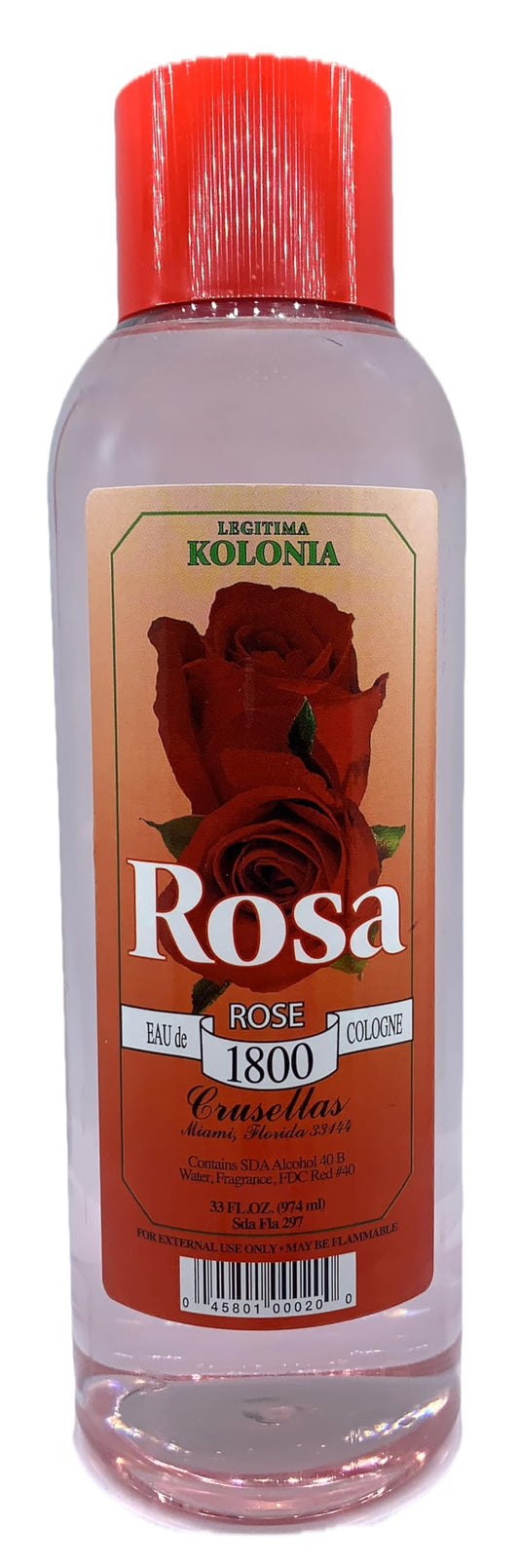 Crusellas Legitima Kolonia 1800 Rosa (Rose) Splash Cologne (33 Fl. Oz.) Beauty & Personal Care Crusellas