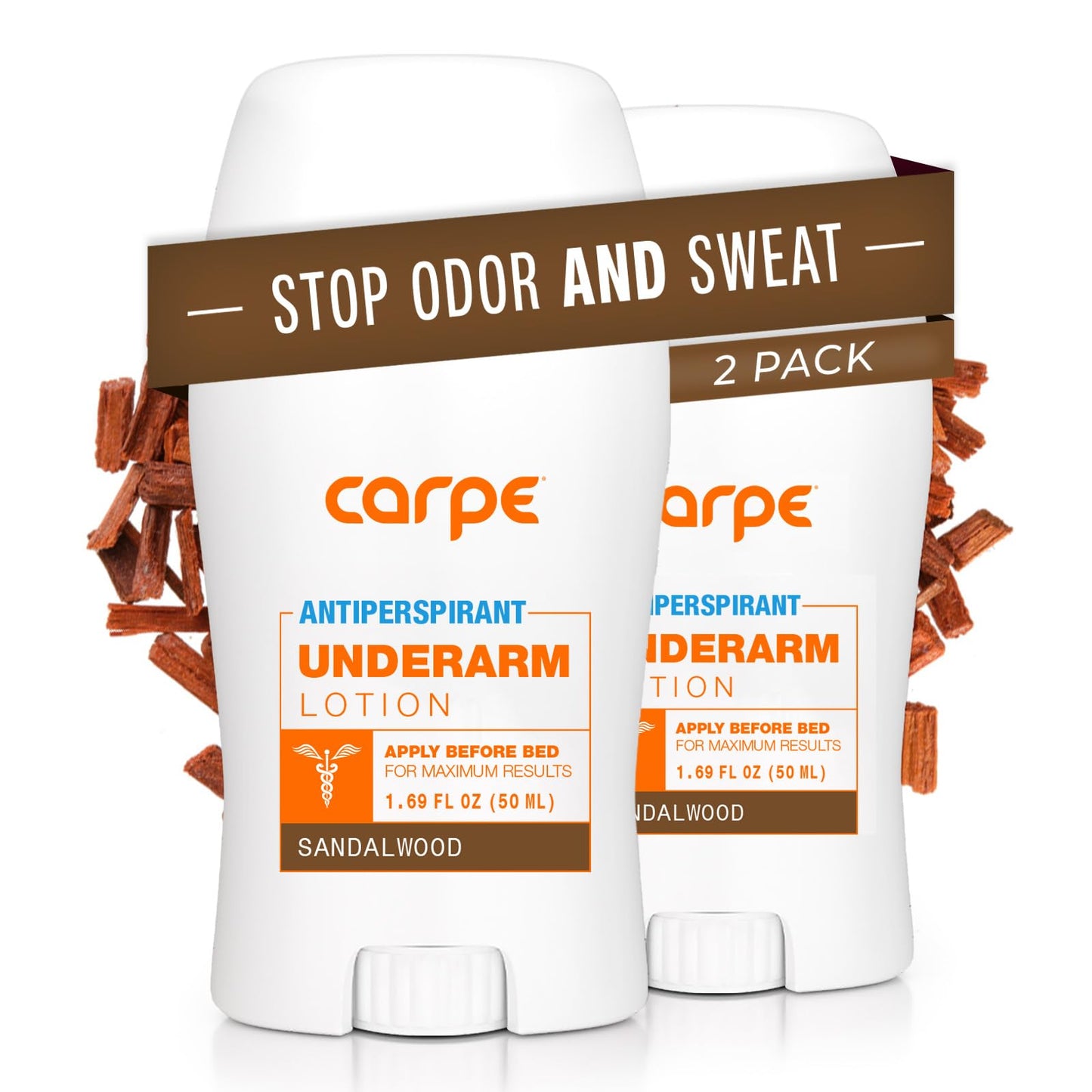 Carpe Underarm Antiperspirant and Deodorant, Clinical strength with Sandalwood scent, Combat excessive sweating Stay fresh and dry, Great Beauty and Personal Care Carpe
