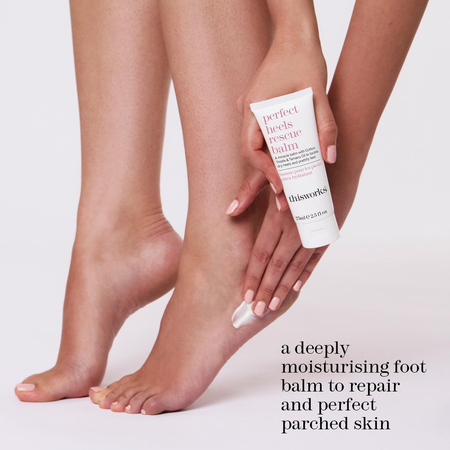 THISWORKS Perfect Heels Rescue Balm: A Natural Vegan Formula to Nourish, Repair and Moisturise with Cotton Thistle, Lemon and Lavender Essential Oils Beauty & Personal Care THISWORKS