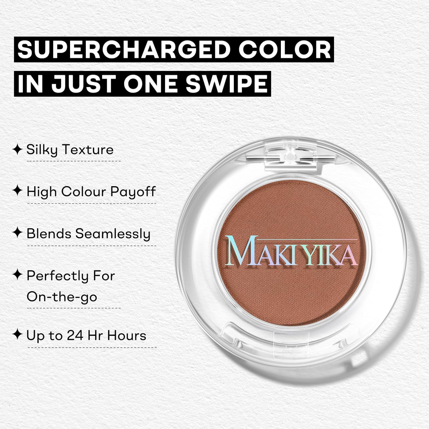 MAKI YIKA Caramel Brown Eye Shadow Matte Single Palette for Women Brown Eyeshadow Beauty and Personal Care MAKI YIKA