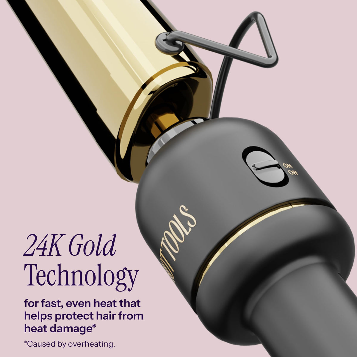 Hot Tools 24K Gold Extended Barrel 1" to 1.25" Oval Tapered Curling Wand
