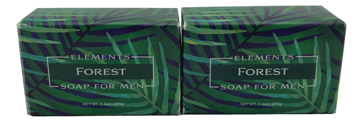 Greenwich Bay Trading Co. Forest Elements Soap For Men, 8.6 oz Bars, Set of 2, Enriched with Botanical Butters and Virgin Olive Oil Beauty & Personal Care Greenwich Bay