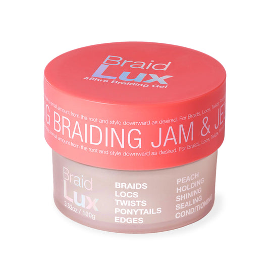 Lux Collection Braiding Gel & Braid Sealer for Box Braids - Braid Lux Gel for Braids, Locs & Twists with Castor Oil & Biotin, Non-Flaking, High Shine Beauty & Personal Care Lux Collection