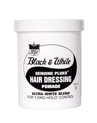 Black & White Genuine Pluko Hair Dressing Pomade Ultra White Blend 200Ml Beauty & Personal Care Black and White