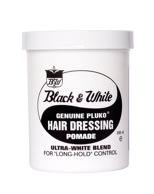 Black & White Genuine Pluko Hair Dressing Pomade Ultra White Blend 200Ml Beauty & Personal Care Black and White