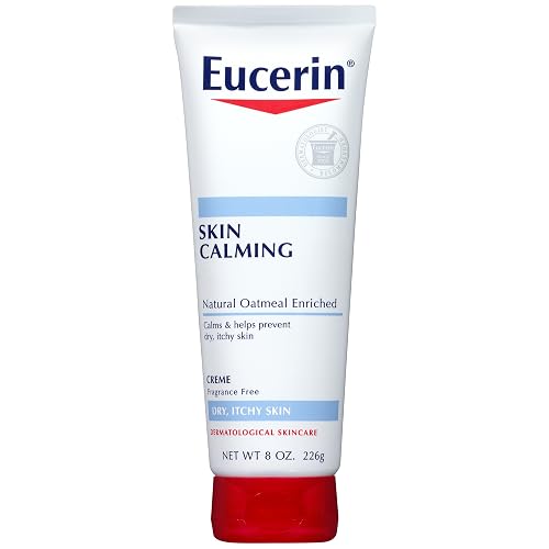 Eucerin Skin Calming Cream - Full Body Lotion for Dry, Itchy Skin, Natural Oatmeal Enriched - 8 oz. Tube Beauty & Personal Care Eucerin