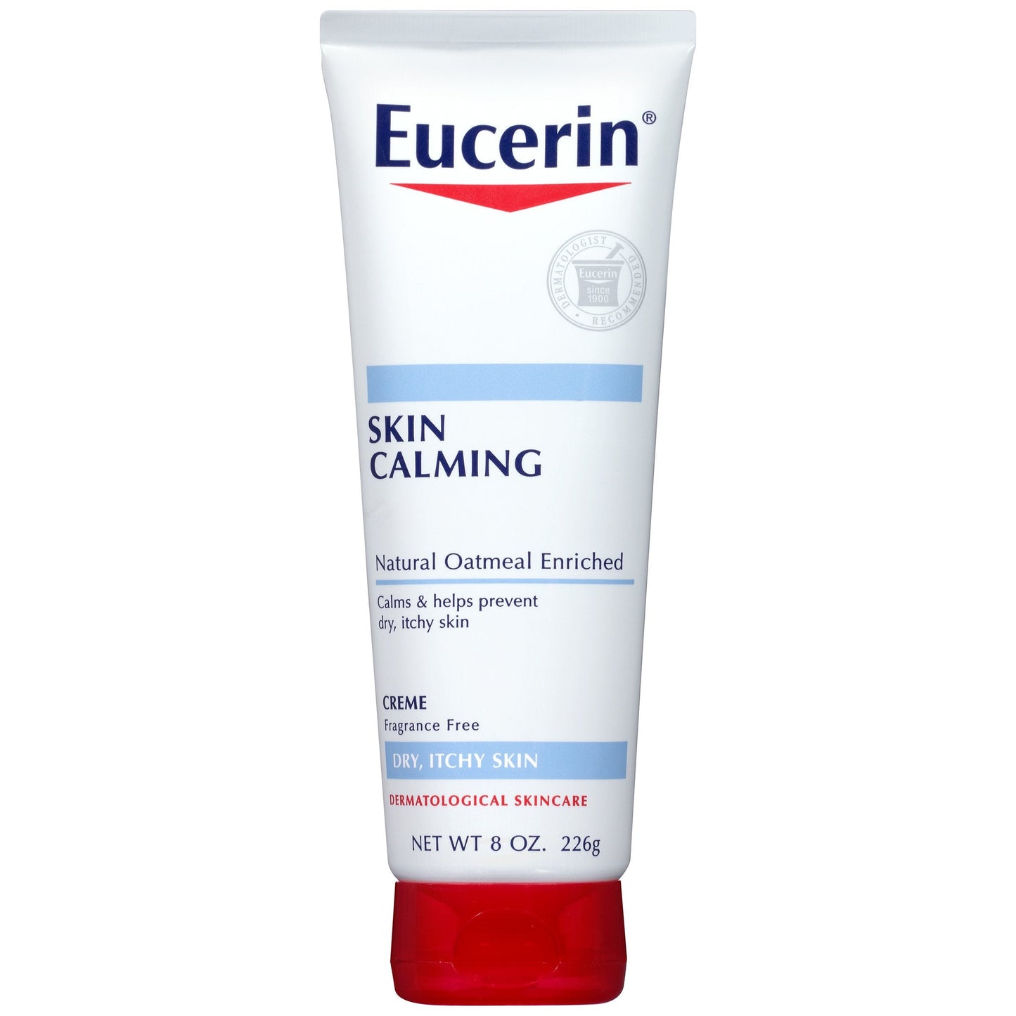 Eucerin Skin Calming Cream - Full Body Lotion for Dry, Itchy Skin, Natural Oatmeal Enriched - 8 oz. Tube Beauty & Personal Care Eucerin