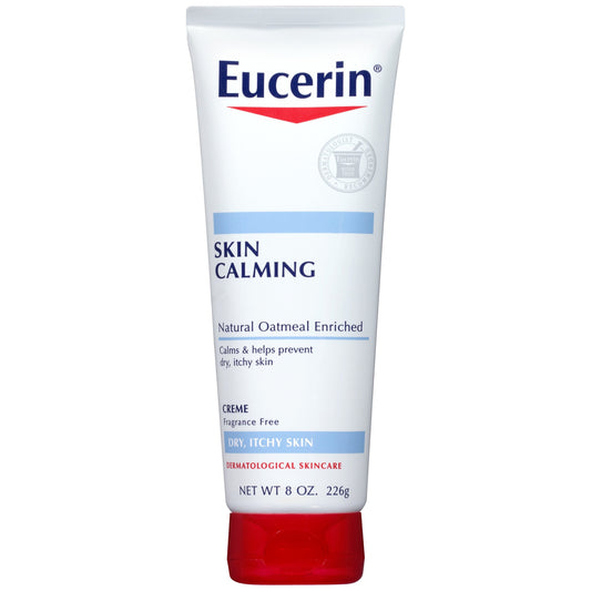 Eucerin Skin Calming Cream - Full Body Lotion for Dry, Itchy Skin, Natural Oatmeal Enriched - 8 oz. Tube Beauty & Personal Care Eucerin