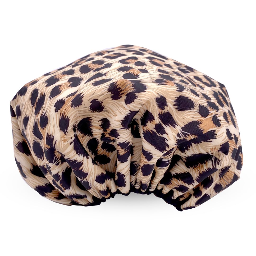 Betty Dain Reusable Nylon Bath & Shower Cap, Reversible Oversized Waterproof Shower Caps Large Designed for all Hair Lengths w Terry Lining & Elastic Beauty & Personal Care Betty Dain
