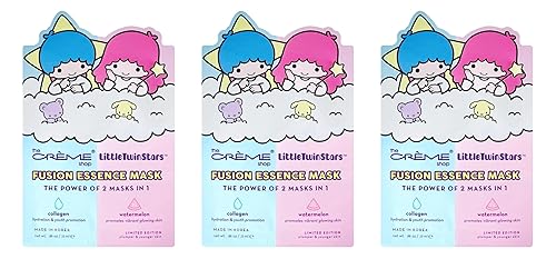 The Crème Shop® Little Twin Stars Fusion Mask With Collagen Encouraging Vibrant Glowing Skin and Vitamin A-Rich Watermelon for Youthful Appearance - 3 Beauty & Personal Care The Crème Shop