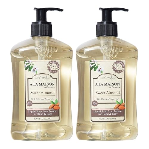 A LA MAISON Sweet Almond French Liquid Hand Soap - Natural Hand Wash Made with Essential Oils - Biodegradable, Plant-Based, Vegan, Cruelty-Free Beauty & Personal Care A LA MAISON