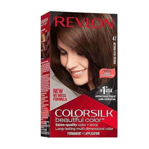 Revlon ColorSilk Hair Color, Medium Rich Brown [47] 1 ea Beauty & Personal Care REVLON