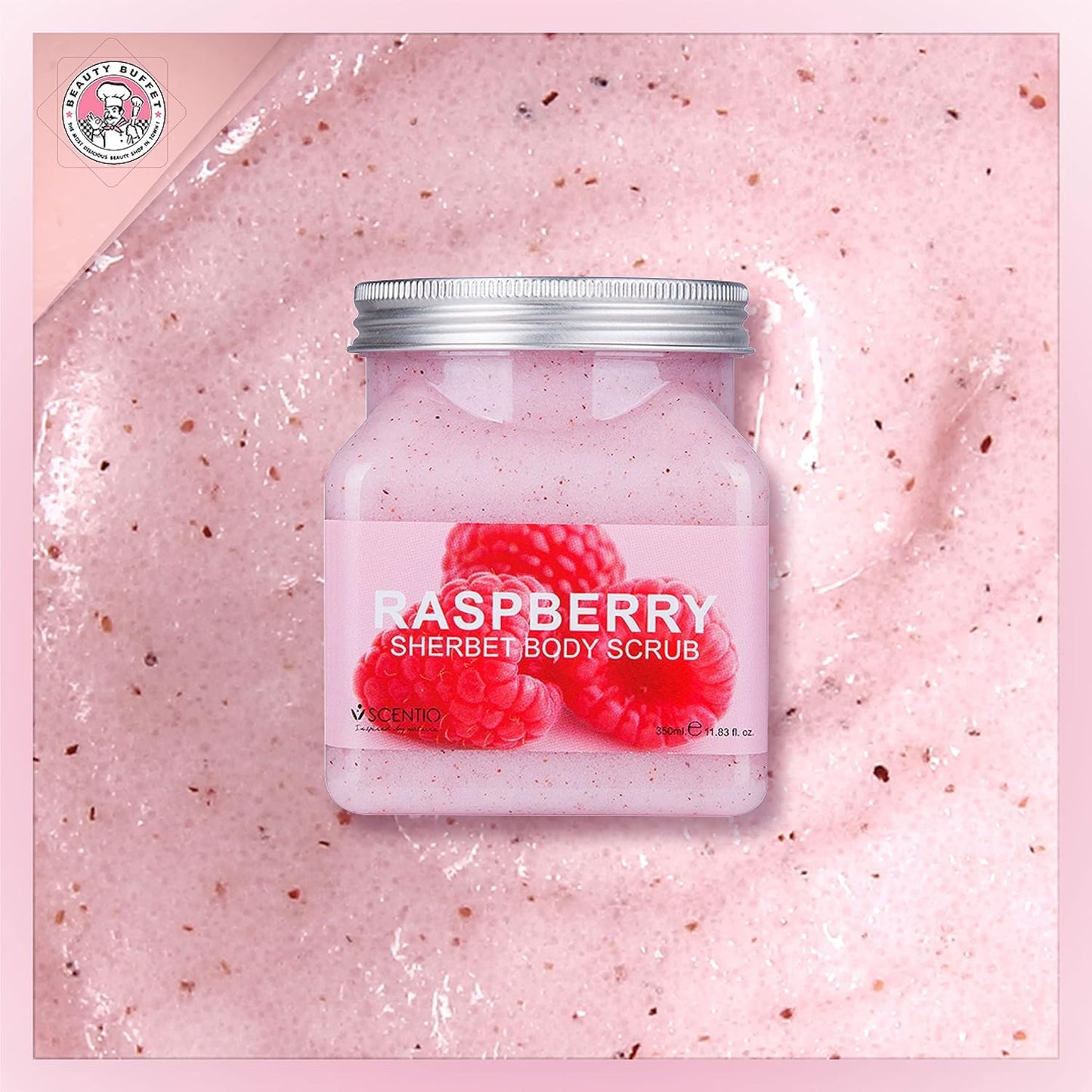 SCENTIO RASPBERRY PORE MINIMIZING SHERBET SCRUB 350 ML. Beauty & Personal Care SCENTIO