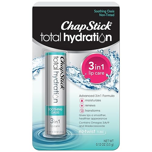 ChapStick Total Hydration Soothing Oasis Moisturizing Lip Balm Tube, Lip Balm for Lip Care - 0.12 Oz Beauty & Personal Care ChapStick