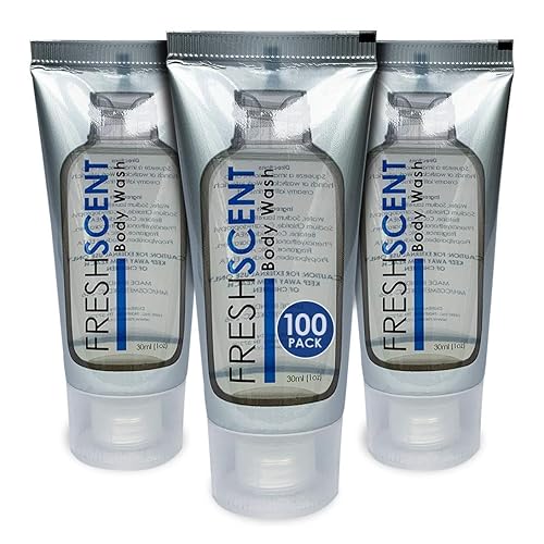 Freshscent Body Wash 1oz (100 Pack) Hotel Travel Size, Bulk Amenities and Toiletries for Hospitality Beauty & Personal Care Freshscent
