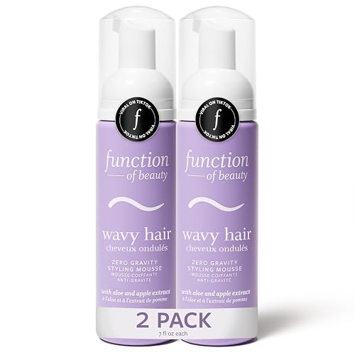Function of Beauty Wavy Hair Mousse for Styling - Anti-Frizz Hair Styler Adds Volume & Defines Natural Waves - Volumizing & Texturizing Lightweight Beauty & Personal Care Function of Beauty