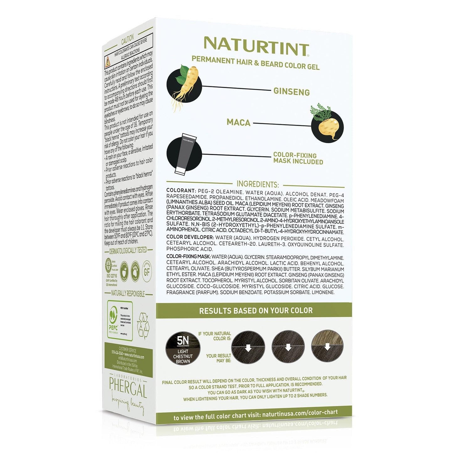 Naturtint Mens Permanent Hair Color for Hair Beard and Mustache (5N Light Chestnut Brown) Beauty & Personal Care Naturtint