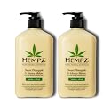 Hempz Sweet Pineapple & Honey Melon Moisturizing Skin Lotion, Body Moisturizer with Jojoba, Natural Extracts, Vitamin A and E, 17 oz, 2 Pack Bundle Beauty & Personal Care Hempz