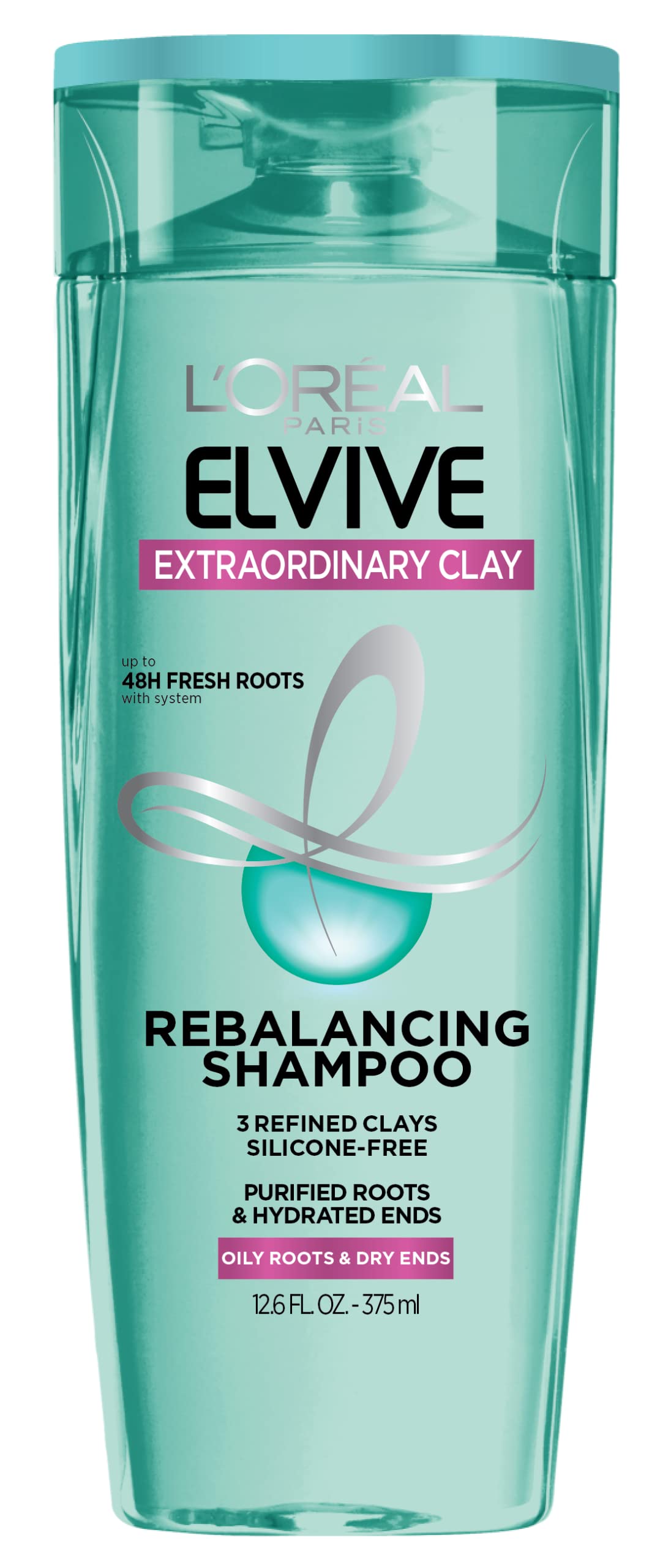 L’Oréal Paris Elvive Extraordinary Clay Rebalancing Shampoo, 12.6 fl; oz; (Packaging May Vary)