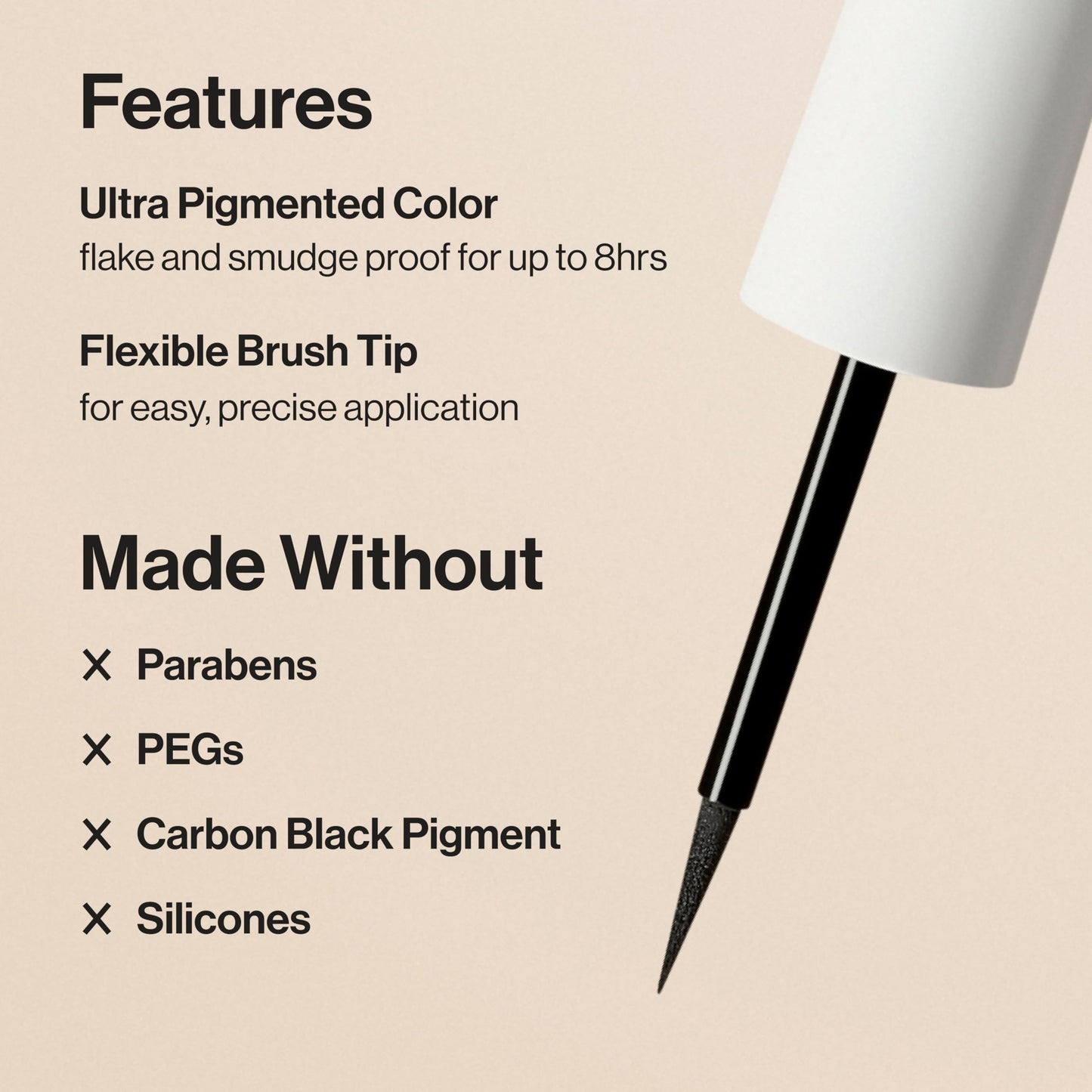 Honest Beauty Longlasting Liquid Eyeliner | Smudge + Flake Proof, Precise Application | Hypoallergenic, Vegan, + Cruelty Free | Black, 0.58 fl oz Beauty & Personal Care Honest Beauty