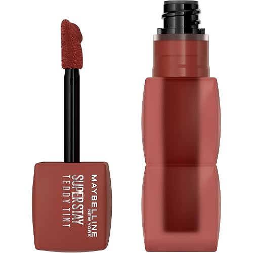 MAYBELLINE Super Stay Teddy Lip Tint, Long Lasting Matte Lipstick for Up To 12HR Wear, Coffee Date, 1 Count Beauty & Personal Care MAYBELLINE