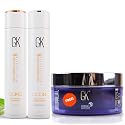 GK HAIR Global Keratin Balancing Shampoo & Conditioner Set (300ml) | Lavender Bombshell Masque (200g) | Hydrating Hair Care Set for Smoother Beauty & Personal Care GK HAIR