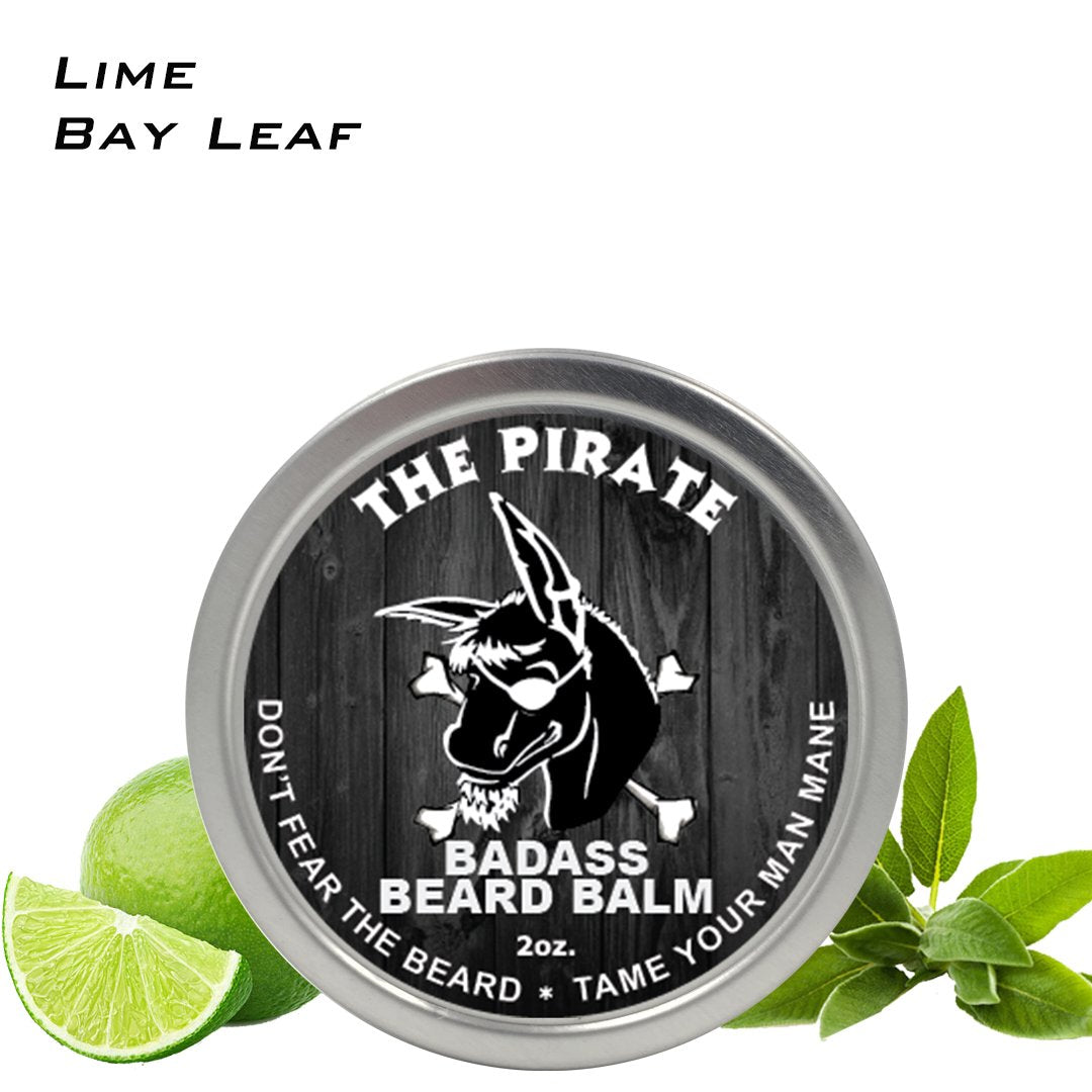 Badass Beard Care Beard Balm - The Pirate Scent, 2 Ounce - All Natural Ingredients, Keeps Beard and Mustache Full, Soft and Healthy, Reduce Itchy Beauty and Personal Care Badass Beard Care