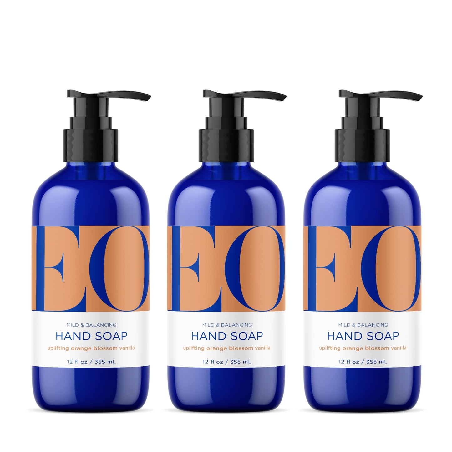 EO Liquid Hand Soap, 12 Ounce (Pack of 3), Orange Blossom and Vanilla, made with Essential Oils for Kitchen and Bathroom Beauty & Personal Care EO