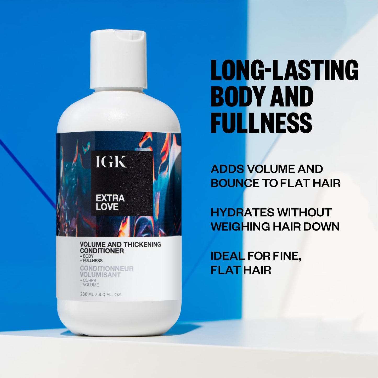IGK EXTRA LOVE Volume & Thickening Conditioner | Lightweight + Supports Scalp + Balance Oil | Vegan + Cruelty Free | 8 Oz Beauty & Personal Care IGK