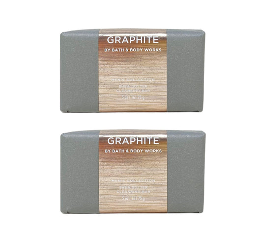 Bath & Body Works Men's Collection GRAPHITE Shea Butter Cleansing Bar Set - Lot of 2 Beauty and Personal Care Bath & Body Works