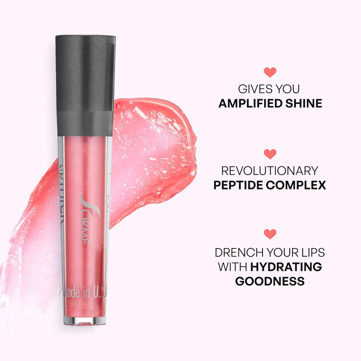 Sorme Lip Thick Plumping Gloss - Hydrating Lip Plumper with Peptides, Aloe & Vitamins - Non-Sticky, High-Shine Lip Gloss for Fuller-Looking Lips Beauty & Personal Care SORMÉ