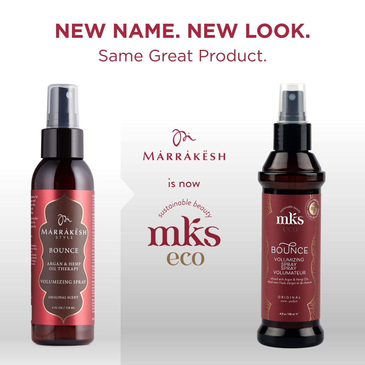 MKS eco Bounce, Original Scent - 4 fl oz - Volumizing Spray - Natural-Looking, Weightless Volume - Moroccan Argan Oil, Hemp Seed Oil & Panthenol Beauty & Personal Care Earthly Body