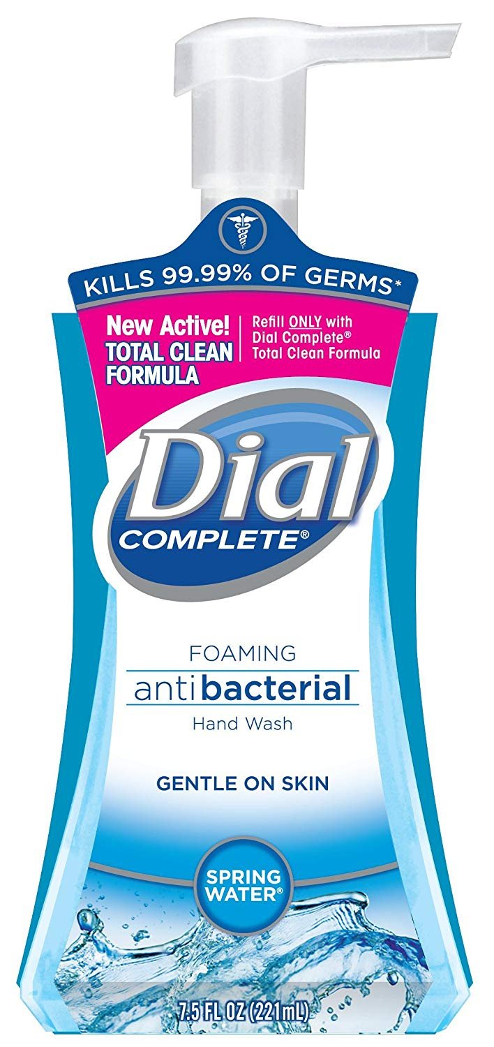 Dial Complete Antibacterial Foaming Hand Soap, 2-Scent Variety Pack, Spring Water/Fresh Pear, 7.5 Fluid Ounces Each , 5 count (Pack of 1) Beauty & Personal Care Dial