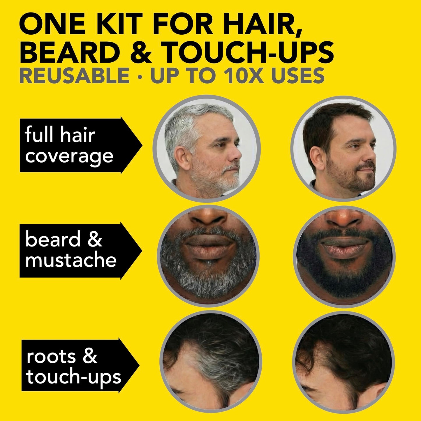 2X Reusable Hair & Beard Dye for Men - Medium Blond 8.01 | Up to 10 Uses, 7 Minutes | Natural Gray Coverage, No-Drip Cream with SkinArmour® Beauty & Personal Care CLEVERMAN