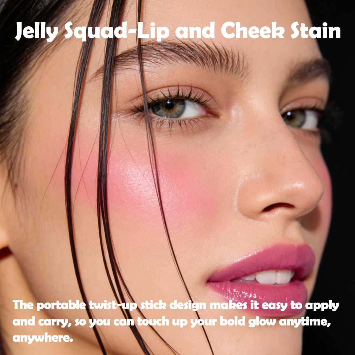 OZ LAB Jelly Squad Lip and Cheek Tint, Cooling Jelly Blush Stick, Grumpy
