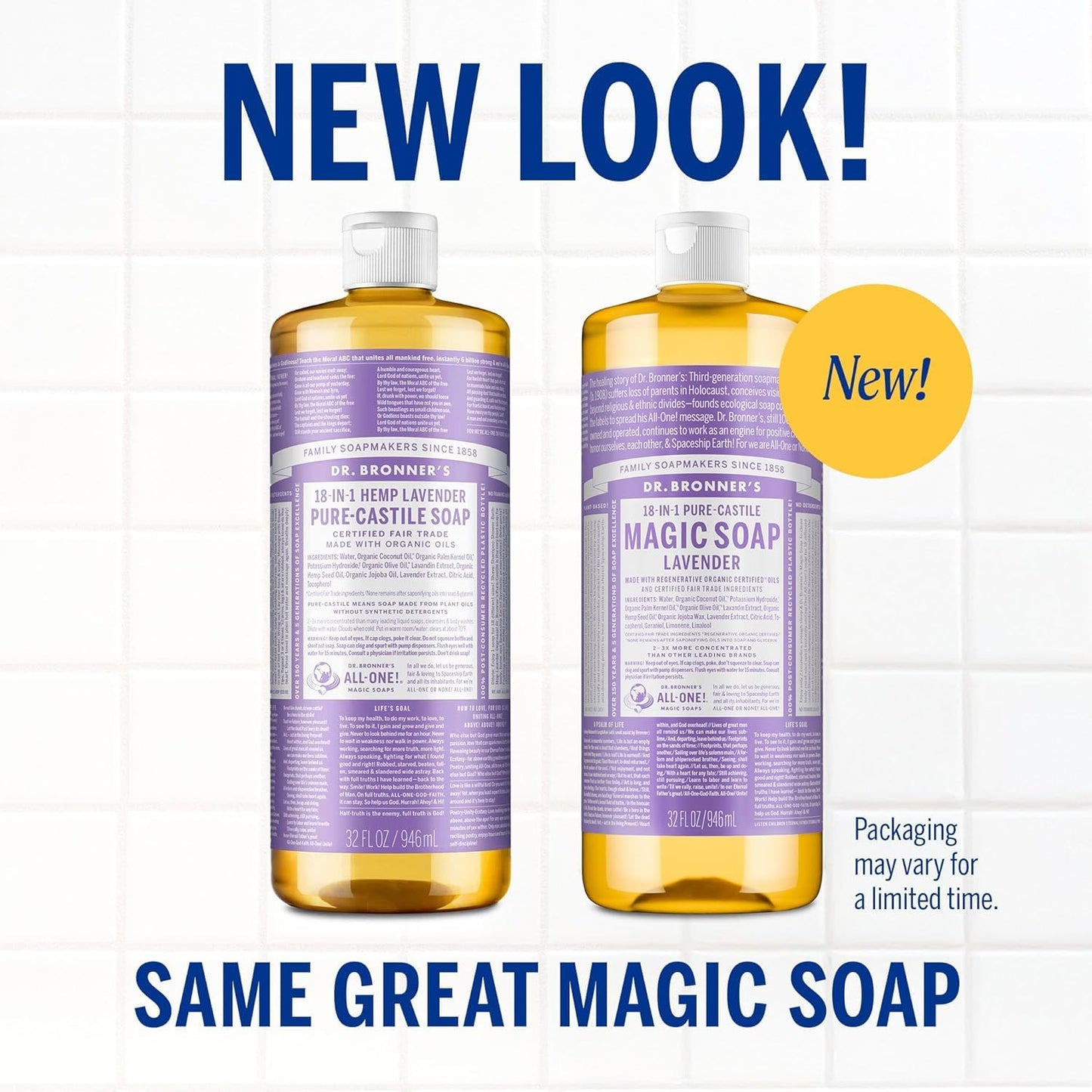 Dr. Bronner's Pure-Castile Liquid Soap, Made with Organic Oils, 18-in-1 Uses: Face, Body, Hair, Laundry, Pets and Dishes, Concentrated, Vegan Beauty & Personal Care Dr. Bronner's