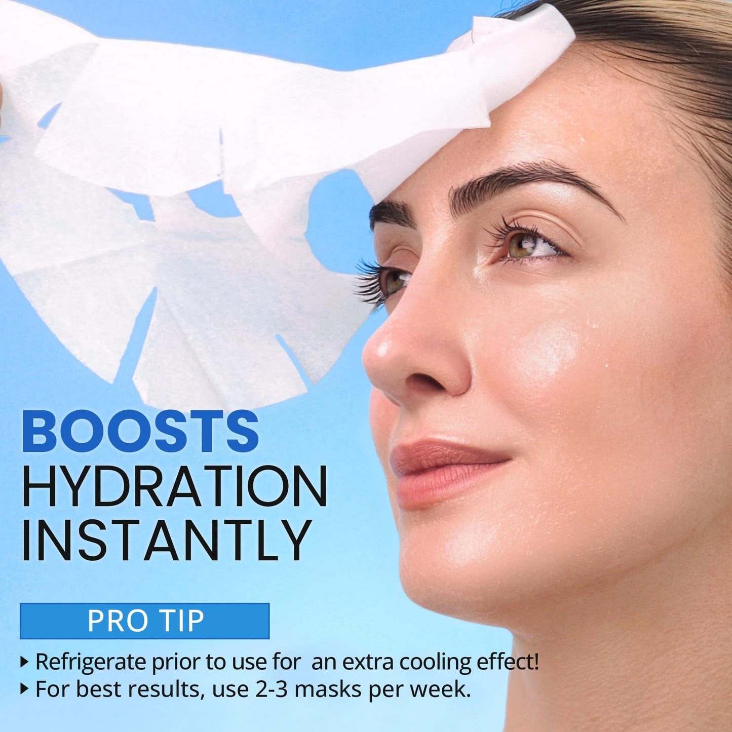 Ebanel 40-Pack Collagen Face Mask with Hyaluronic Acid, Vitamin C, Peptide Beauty and Personal Care Ebanel