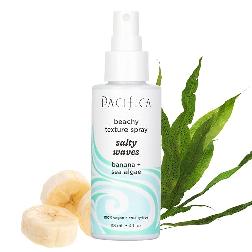 Pacifica Salty Waves Sea Salt Texturizing Spray, Coconut Scent 4oz - Beachy Waves Hair Spray for Tousled Texture & Volume, Surf Salt Spray Beauty & Personal Care Pacifica