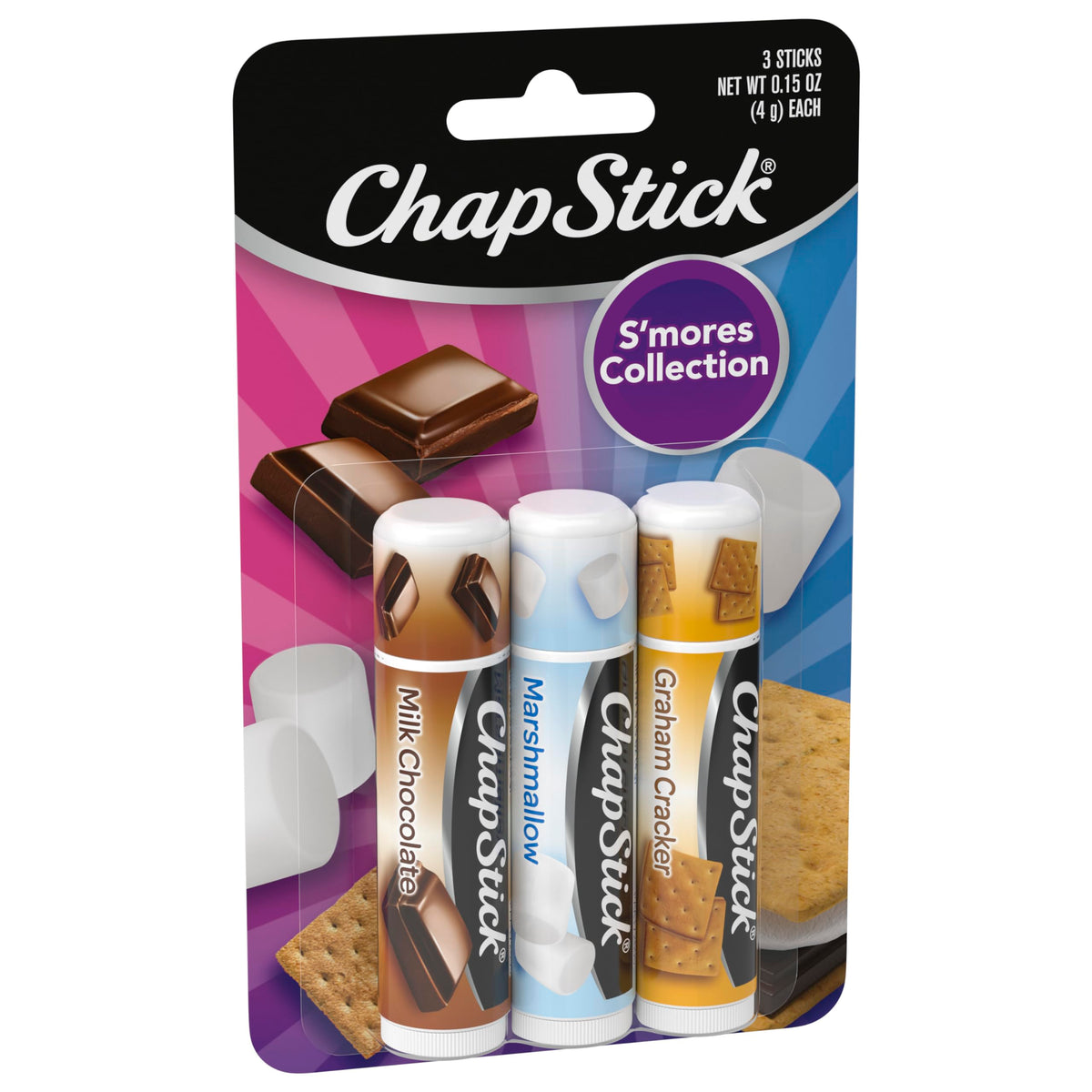 ChapStick S'more Collection Variety Pack Lip Balm Tube, Lip Care, 0.15 Ounce (Pack of 3) Beauty & Personal Care ChapStick